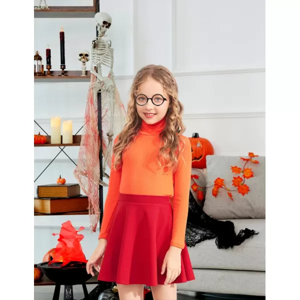 Arshiner Girls Turtleneck Sweater Kids Casual Long Sleeve Knit Pullover Tops
