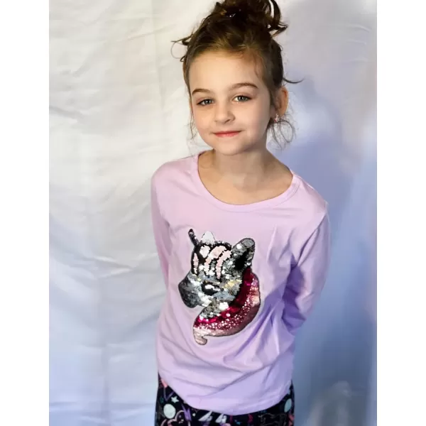 Arshiner Girls Unicorn Shirts Short Sleeve Flip Sequin T-Shirt Tops