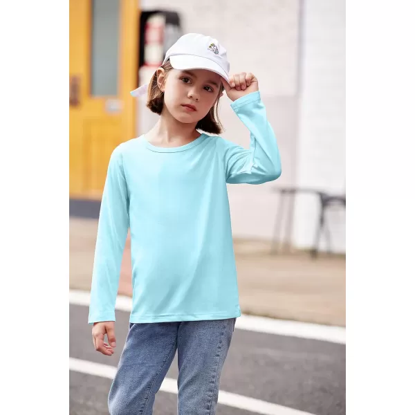Arshiner Kids 2 Pack Long Sleeve Tees Girls Basic Tees 2pcs Shirt