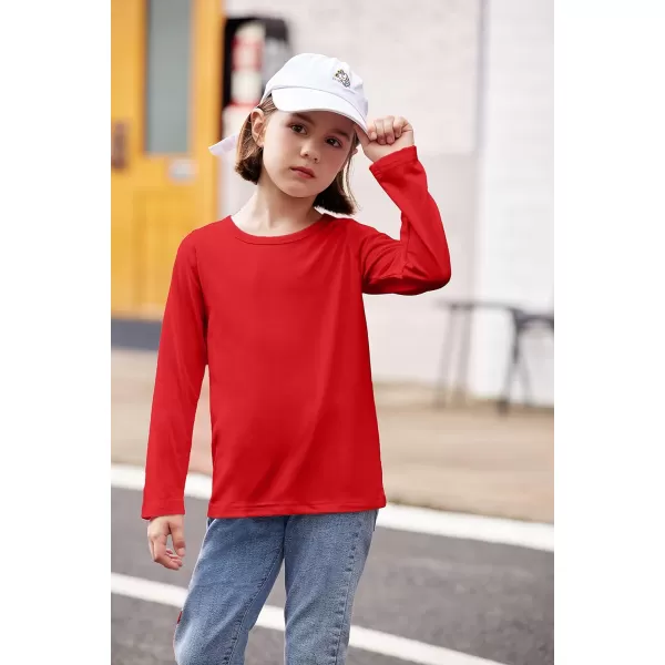 Arshiner Kids 2 Pack Long Sleeve Tees Girls Basic Tees 2pcs Shirt