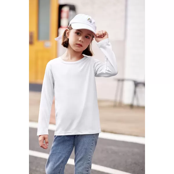Arshiner Kids 2 Pack Long Sleeve Tees Girls Basic Tees 2pcs Shirt