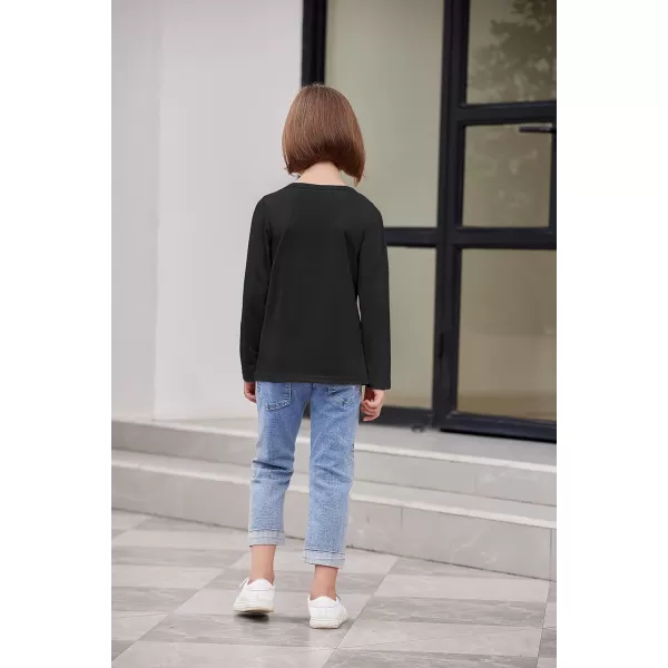 Arshiner Kids 2 Pack Long Sleeve Tees Girls Basic Tees 2pcs Shirt