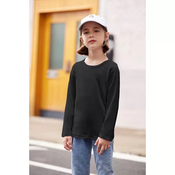 Arshiner Kids 2 Pack Long Sleeve Tees Girls Basic Tees 2pcs Shirt