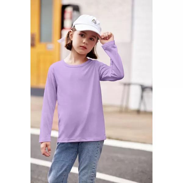 Arshiner Kids 2 Pack Long Sleeve Tees Girls Basic Tees 2pcs Shirt