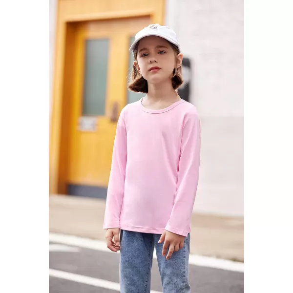 Arshiner Kids 2 Pack Long Sleeve Tees Girls Basic Tees 2pcs Shirt