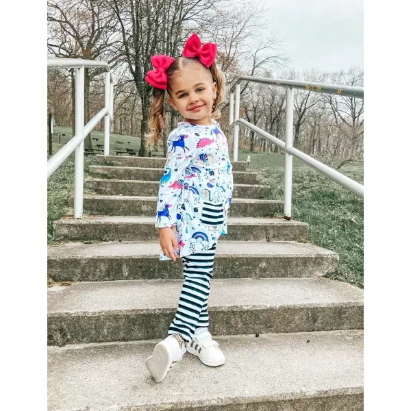Arshiner Little Girls Outfits Cute Clothing Sets Long Sleeve 2pcs Pants Sets with Pockets