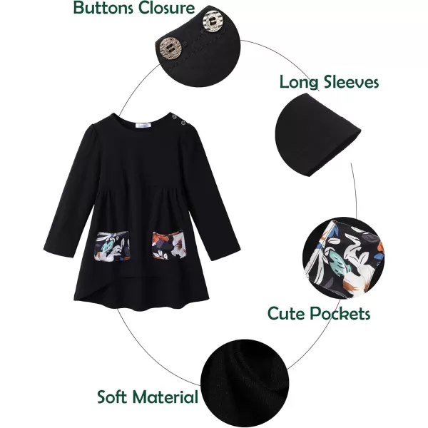 Arshiner Little Girls Outfits Cute Clothing Sets Long Sleeve 2pcs Pants Sets with Pockets