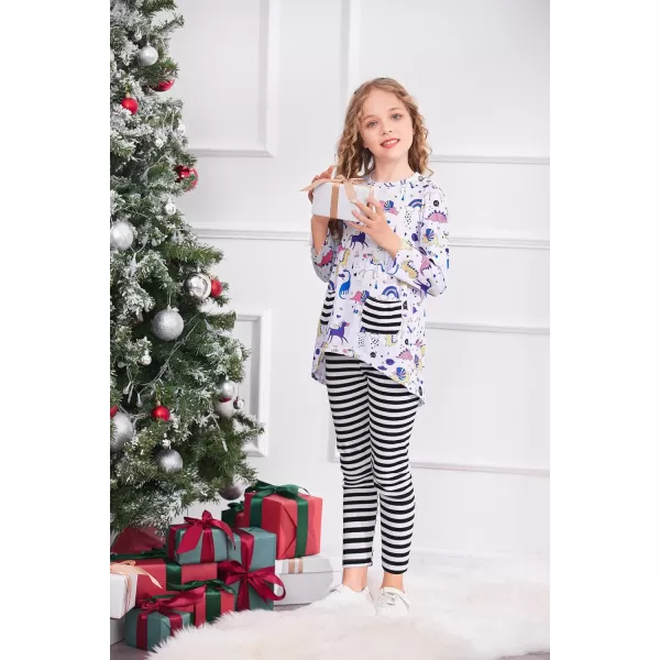 Arshiner Little Girls Outfits Cute Clothing Sets Long Sleeve 2pcs Pants Sets with Pockets