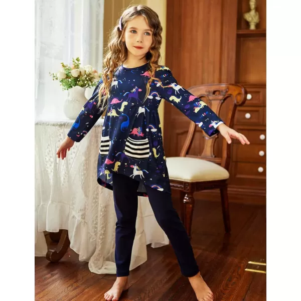 Arshiner Little Girls Outfits Cute Clothing Sets Long Sleeve 2pcs Pants Sets with Pockets