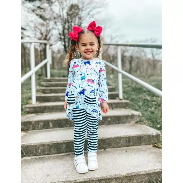Arshiner Little Girls Outfits Cute Clothing Sets Long Sleeve 2pcs Pants Sets with Pockets
