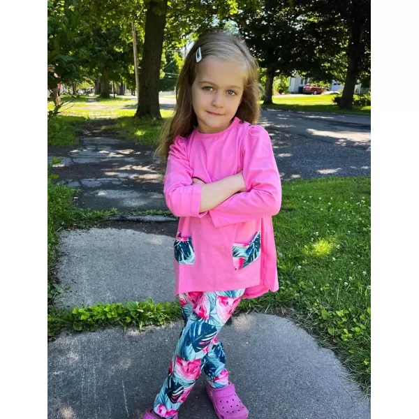 Arshiner Little Girls Outfits Cute Clothing Sets Long Sleeve 2pcs Pants Sets with Pockets