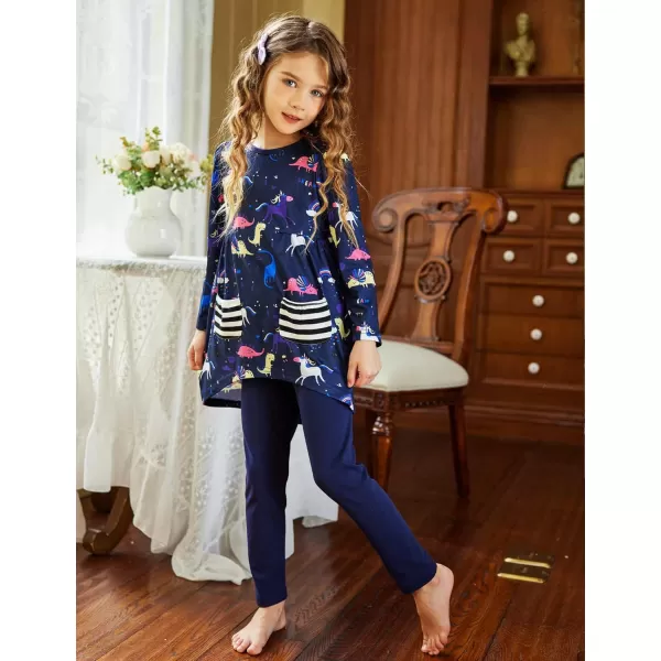 Arshiner Little Girls Outfits Cute Clothing Sets Long Sleeve 2pcs Pants Sets with Pockets