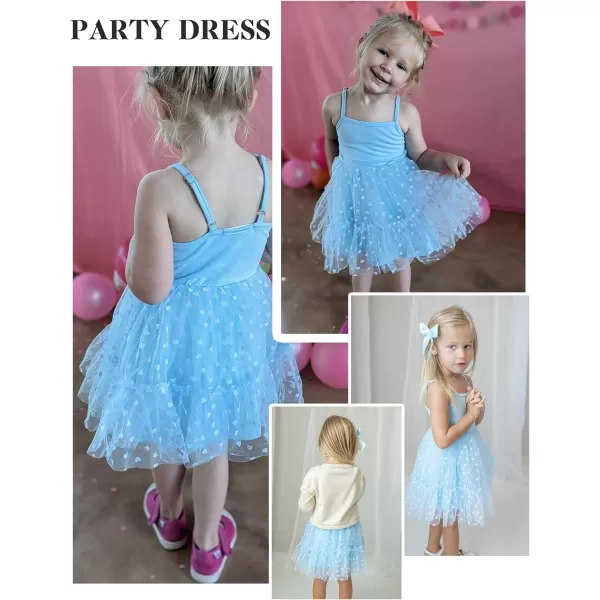 Arshiner Toddler Girls Tulle Dress Rainbow Tutu Birthday Party Princess Dresses Ruffle Hem Cami Dress Summer Outfit Size 2-6