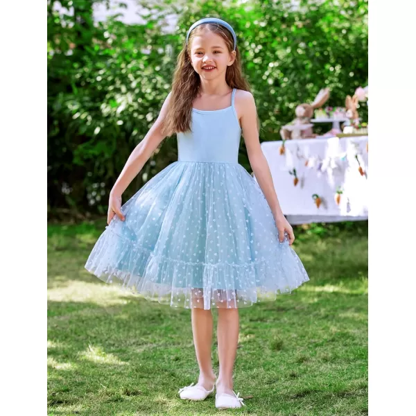 Arshiner Toddler Girls Tulle Dress Rainbow Tutu Birthday Party Princess Dresses Ruffle Hem Cami Dress Summer Outfit Size 2-6