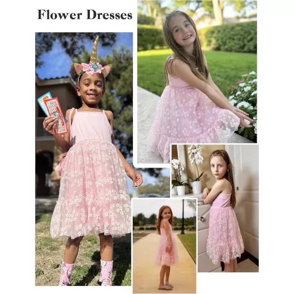Arshiner Toddler Girls Tulle Dress Rainbow Tutu Birthday Party Princess Dresses Ruffle Hem Cami Dress Summer Outfit Size 2-6