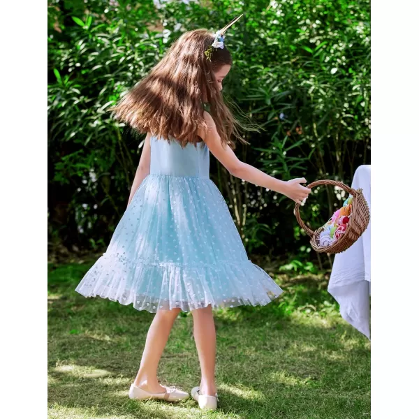 Arshiner Toddler Girls Tulle Dress Rainbow Tutu Birthday Party Princess Dresses Ruffle Hem Cami Dress Summer Outfit Size 2-6