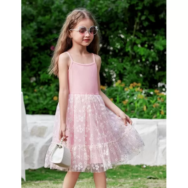 Arshiner Toddler Girls Tulle Dress Rainbow Tutu Birthday Party Princess Dresses Ruffle Hem Cami Dress Summer Outfit Size 2-6
