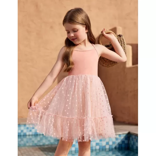 Arshiner Toddler Girls Tulle Dress Rainbow Tutu Birthday Party Princess Dresses Ruffle Hem Cami Dress Summer Outfit Size 2-6