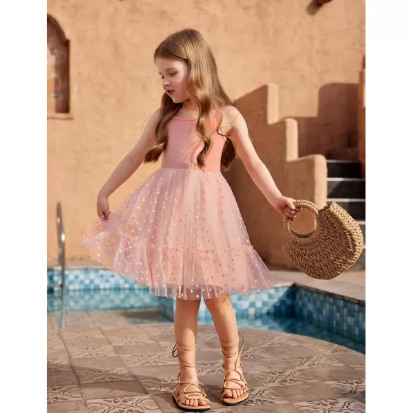 Arshiner Toddler Girls Tulle Dress Rainbow Tutu Birthday Party Princess Dresses Ruffle Hem Cami Dress Summer Outfit Size 2-6