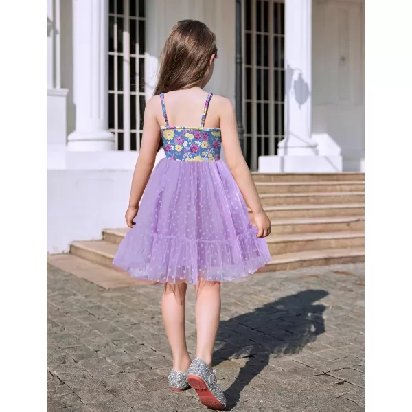 Arshiner Toddler Girls Tulle Dress Rainbow Tutu Birthday Party Princess Dresses Ruffle Hem Cami Dress Summer Outfit Size 2-6