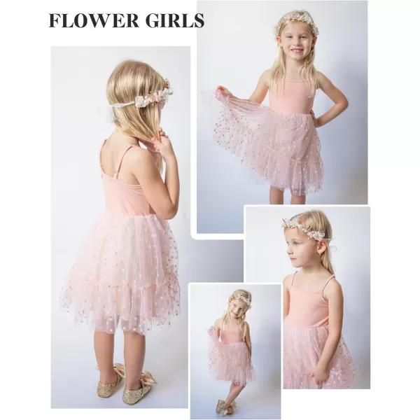 Arshiner Toddler Girls Tulle Dress Rainbow Tutu Birthday Party Princess Dresses Ruffle Hem Cami Dress Summer Outfit Size 2-6