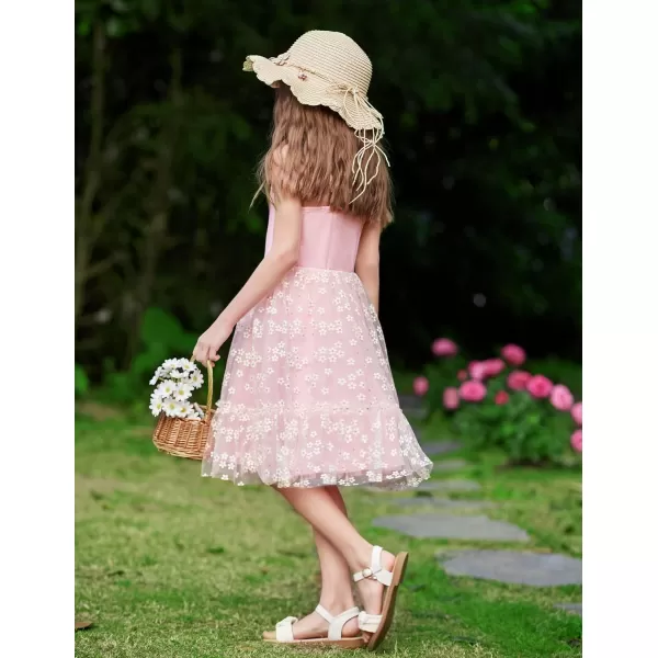 Arshiner Toddler Girls Tulle Dress Rainbow Tutu Birthday Party Princess Dresses Ruffle Hem Cami Dress Summer Outfit Size 2-6