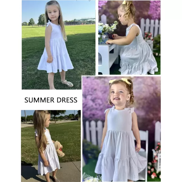 Arshiner Toddler Summer Dress Little Girls Casual Beach Party Bowknot Sling Sundress with Pocket