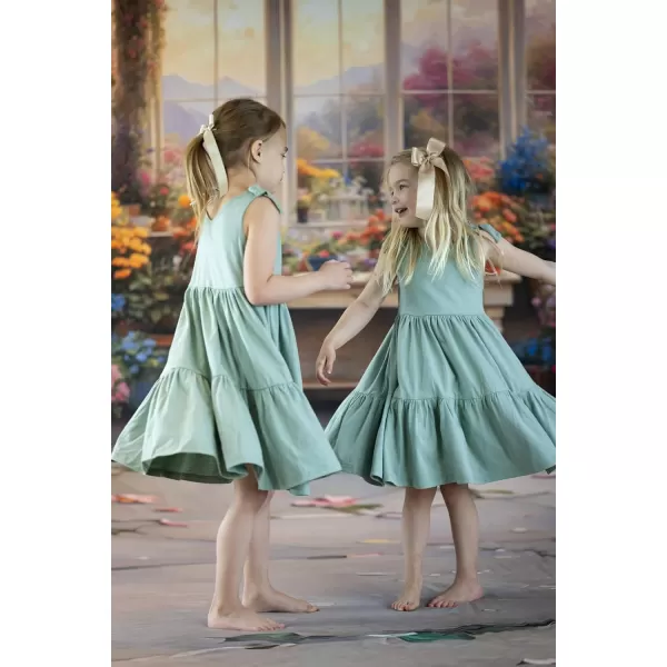 Arshiner Toddler Summer Dress Little Girls Casual Beach Party Bowknot Sling Sundress with Pocket