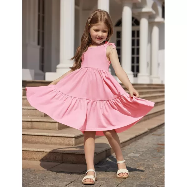 Arshiner Toddler Summer Dress Little Girls Casual Beach Party Bowknot Sling Sundress with Pocket