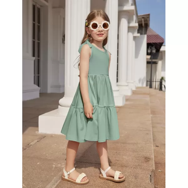 Arshiner Toddler Summer Dress Little Girls Casual Beach Party Bowknot Sling Sundress with Pocket