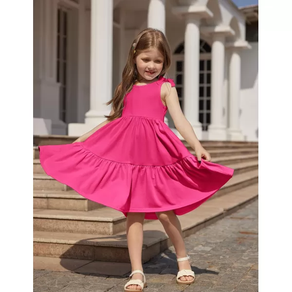 Arshiner Toddler Summer Dress Little Girls Casual Beach Party Bowknot Sling Sundress with Pocket