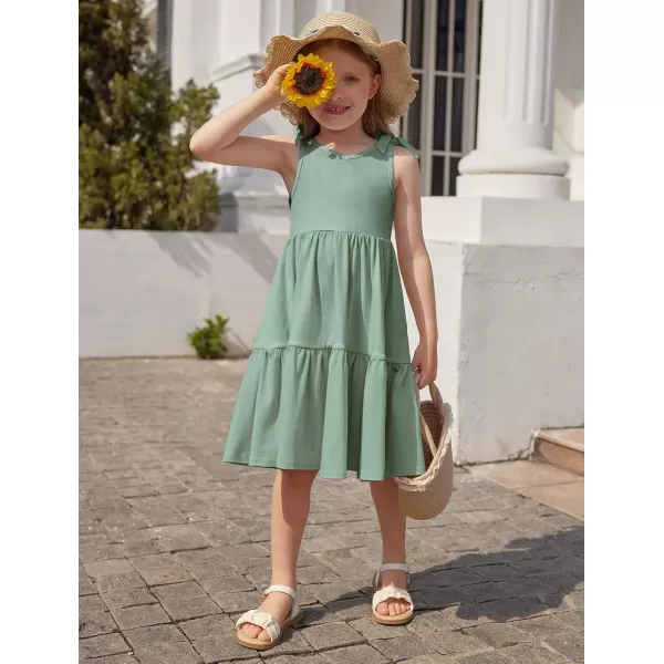 Arshiner Toddler Summer Dress Little Girls Casual Beach Party Bowknot Sling Sundress with Pocket