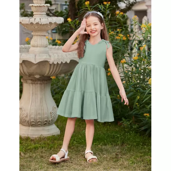 Arshiner Toddler Summer Dress Little Girls Casual Beach Party Bowknot Sling Sundress with Pocket