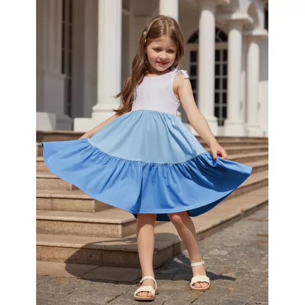 Arshiner Toddler Summer Dress Little Girls Casual Beach Party Bowknot Sling Sundress with Pocket