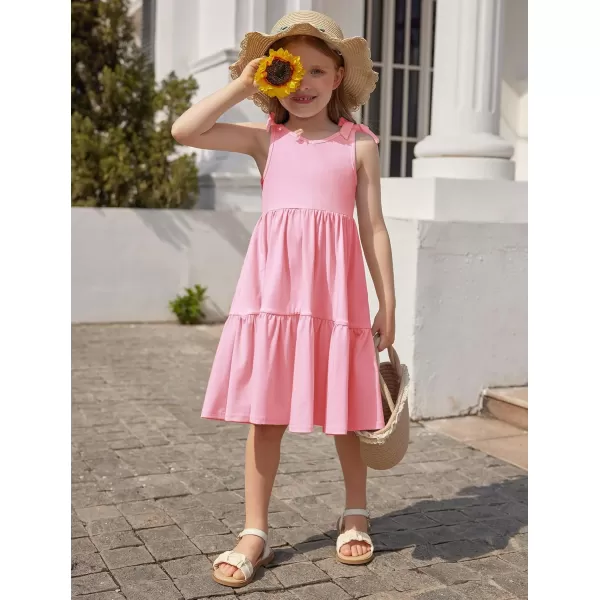 Arshiner Toddler Summer Dress Little Girls Casual Beach Party Bowknot Sling Sundress with Pocket