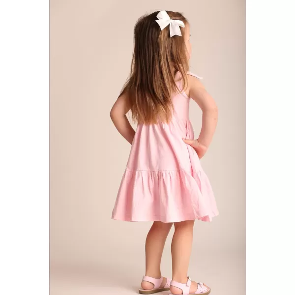 Arshiner Toddler Summer Dress Little Girls Casual Beach Party Bowknot Sling Sundress with Pocket