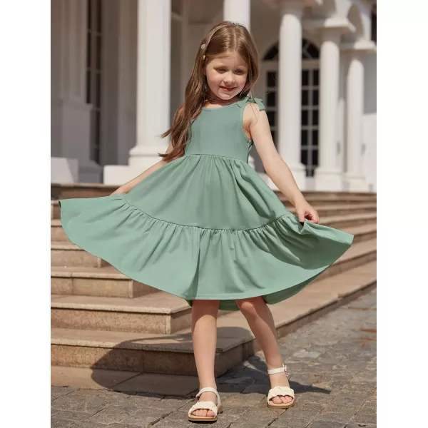 Arshiner Toddler Summer Dress Little Girls Casual Beach Party Bowknot Sling Sundress with Pocket