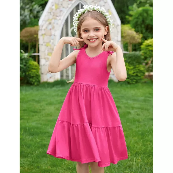 Arshiner Toddler Summer Dress Little Girls Casual Beach Party Bowknot Sling Sundress with Pocket