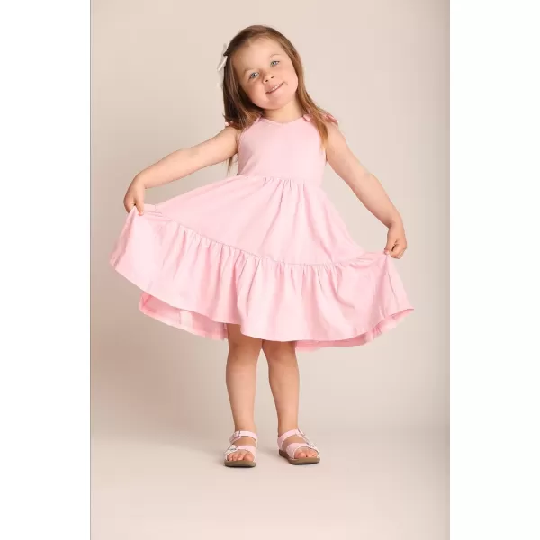 Arshiner Toddler Summer Dress Little Girls Casual Beach Party Bowknot Sling Sundress with Pocket