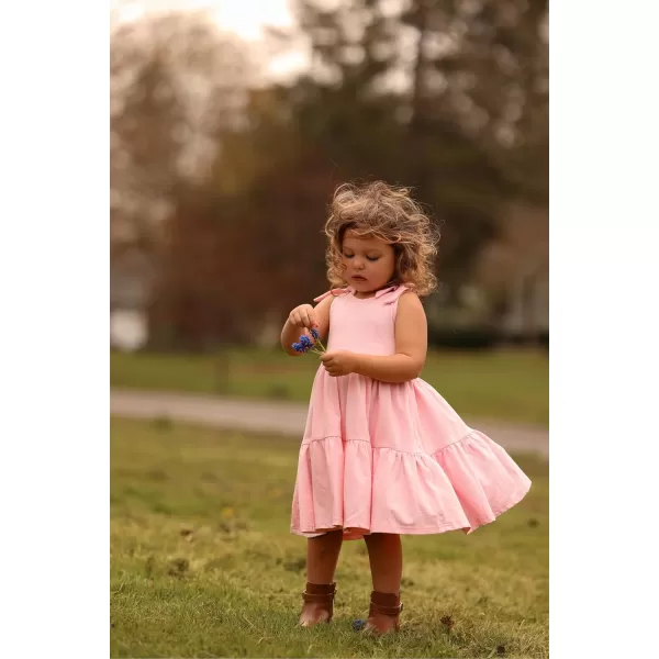 Arshiner Toddler Summer Dress Little Girls Casual Beach Party Bowknot Sling Sundress with Pocket