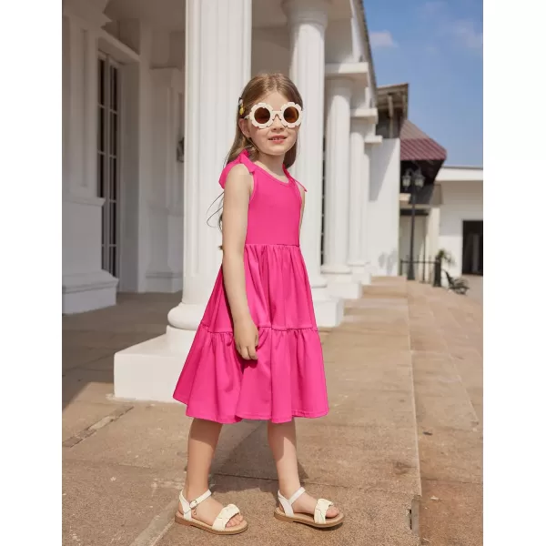 Arshiner Toddler Summer Dress Little Girls Casual Beach Party Bowknot Sling Sundress with Pocket