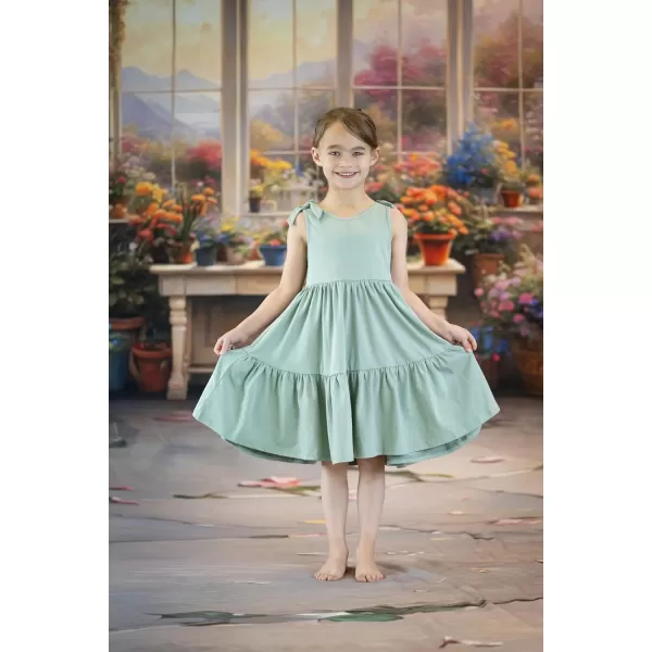 Arshiner Toddler Summer Dress Little Girls Casual Beach Party Bowknot Sling Sundress with Pocket