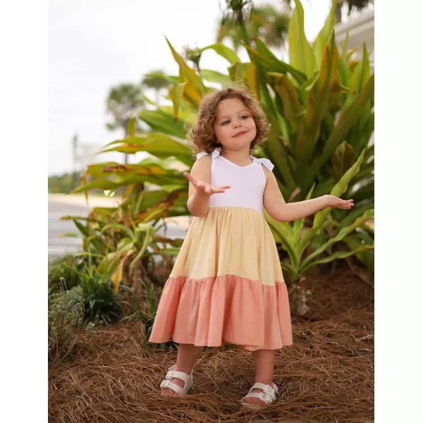 Arshiner Toddler Summer Dress Little Girls Casual Beach Party Bowknot Sling Sundress with Pocket