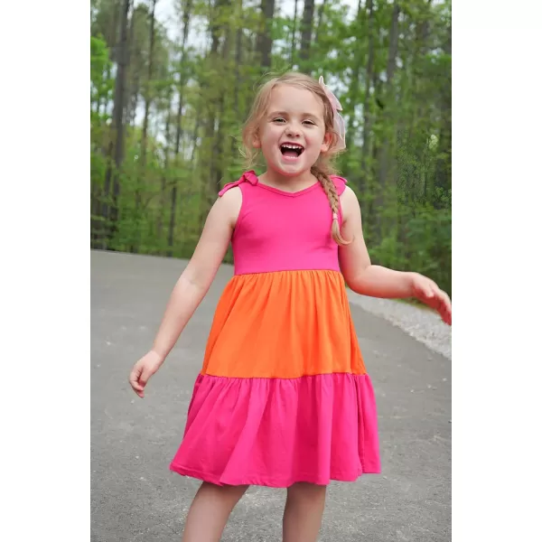 Arshiner Toddler Summer Dress Little Girls Casual Beach Party Bowknot Sling Sundress with Pocket