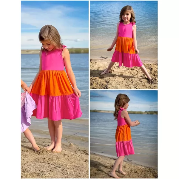 Arshiner Toddler Summer Dress Little Girls Casual Beach Party Bowknot Sling Sundress with Pocket