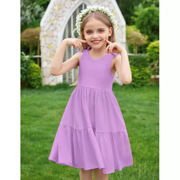 Arshiner Toddler Summer Dress Little Girls Casual Beach Party Bowknot Sling Sundress with Pocket