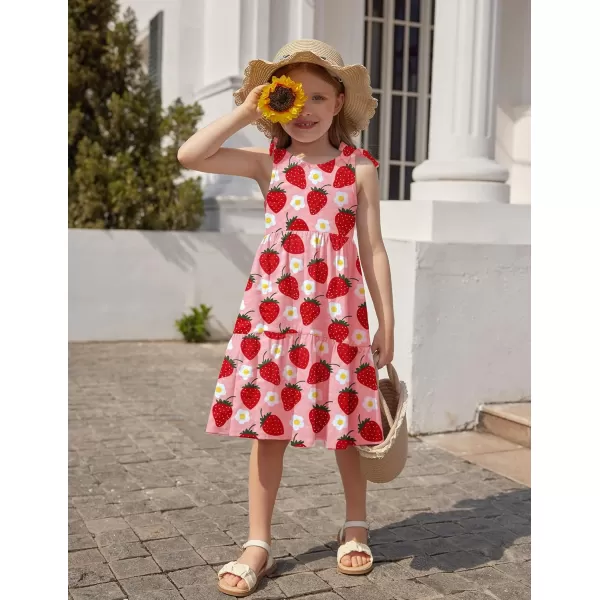 Arshiner Toddler Summer Dress Little Girls Casual Beach Party Bowknot Sling Sundress with Pocket