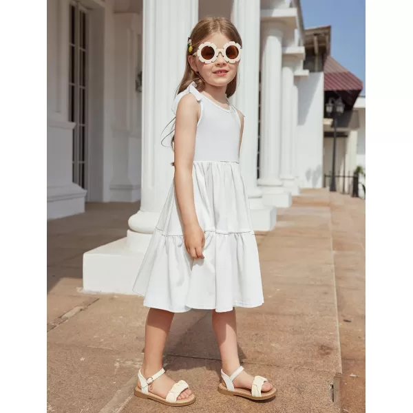 Arshiner Toddler Summer Dress Little Girls Casual Beach Party Bowknot Sling Sundress with Pocket