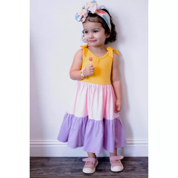 Arshiner Toddler Summer Dress Little Girls Casual Beach Party Bowknot Sling Sundress with Pocket