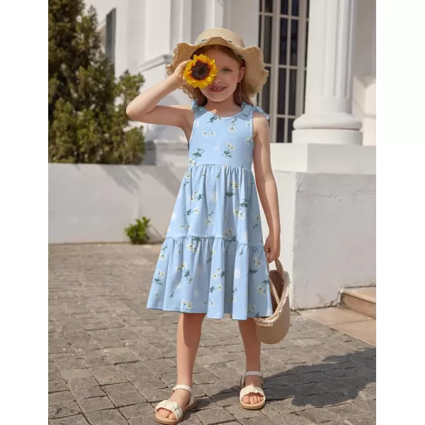 Arshiner Toddler Summer Dress Little Girls Casual Beach Party Bowknot Sling Sundress with Pocket